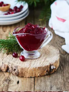 how to serve canned cranberry sauce pitcher