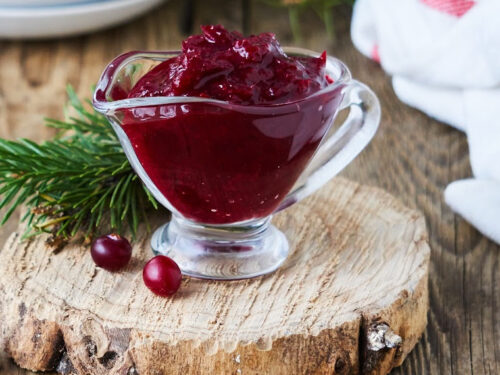 how to serve canned cranberry sauce pitcher