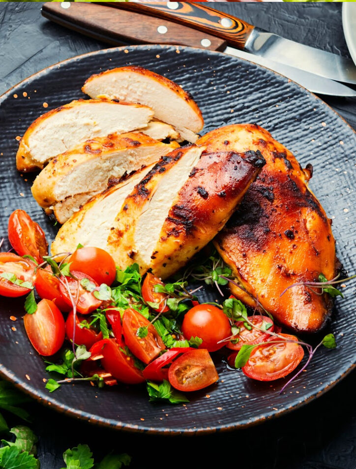 Juicy Chicken Breast Recipe with plate