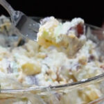 steakhouse potato salad on a fork