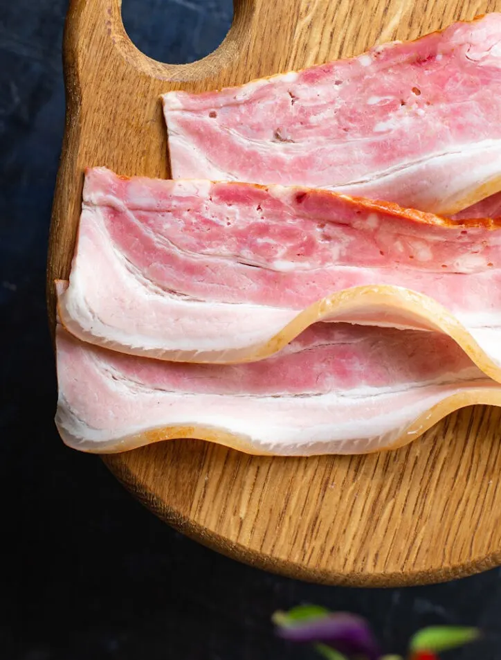 raw bacon before going in the toaster oven