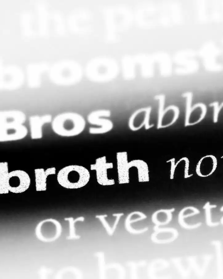 the words broth.