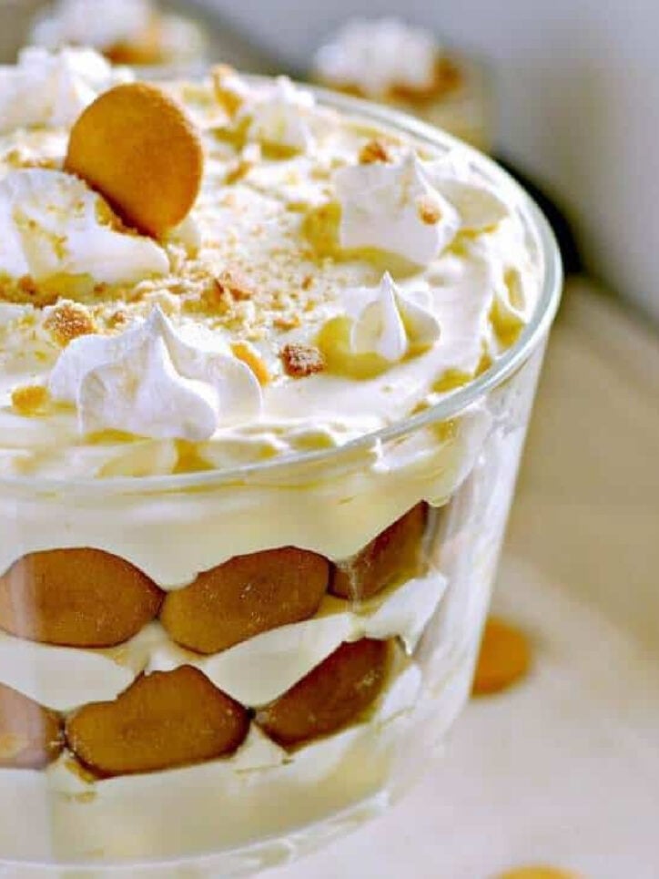 Best Homemade Southern Banana Pudding Recipe (Easy) in trifle bowl.
