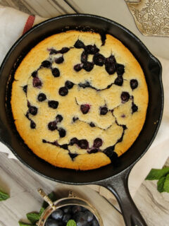 Clafoutis in a skillet.