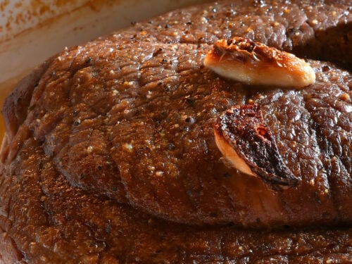 cooked pot roast in dutch oven