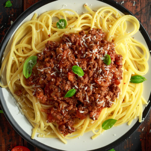 plate of spaghetti with best ever spaghetti sauce.