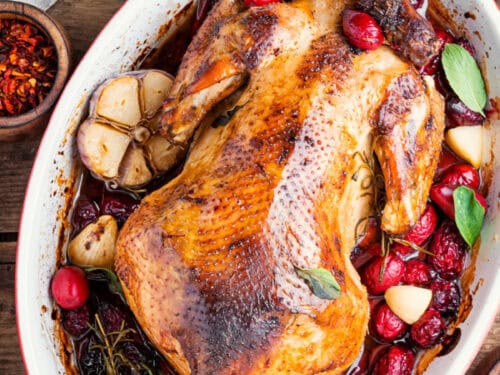 Easy Whole Chicken in a Crockpot whole chicken in a crockpot with herbs.